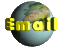 3D animated yellow on red spinning earth email sign